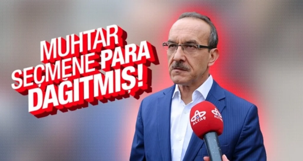Muhtar seçmene para dağıtmış !