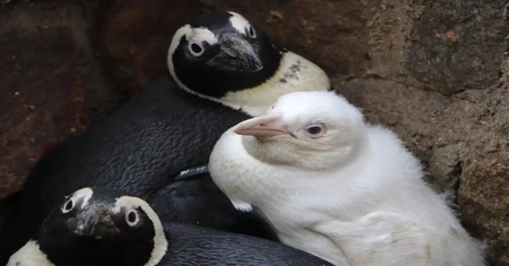 Polonyada Dünyaya Gelen Albino Penguen İlk Kez Ziyaretçilerle Buluştu