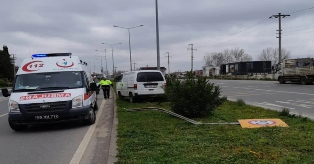 Samsunda Trafik Kazası: 1 Yaralı