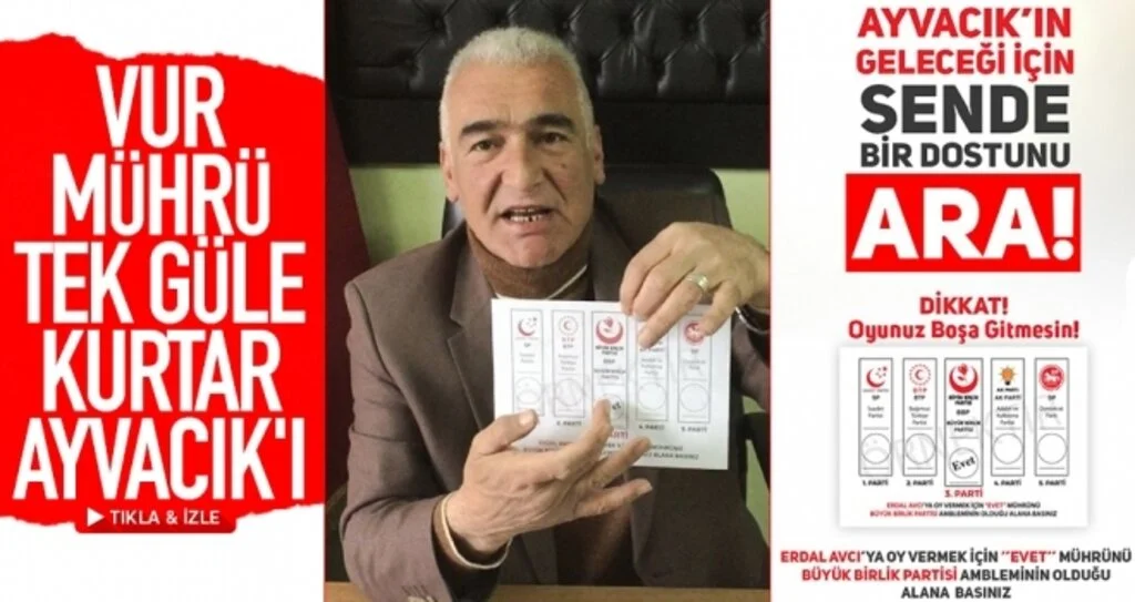Vur mührü tek güle kurtar Ayvacık'ı