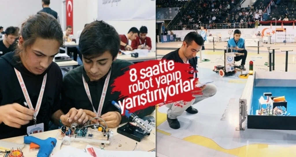 8 saatte robot yapıp yarıştırıyorlar 