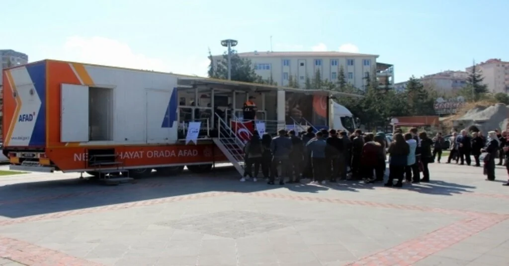 Afad Deprem Simülasyon Tırı Öğrencileri Bilgilendirmeye Devam Ediyor