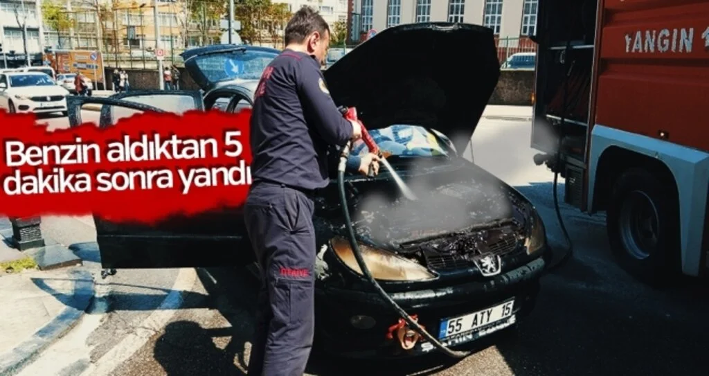 Benzin Aldıktan 5 Dakika Sonra Yandı
