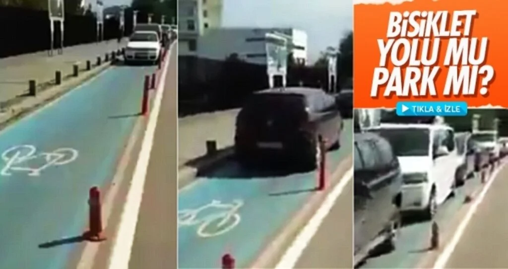 Bisiklet yolu mu park mı?
