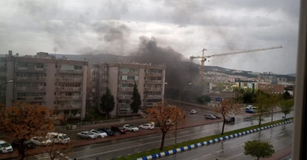 Çanakkalede Doğalgaz Borusunda Patlama