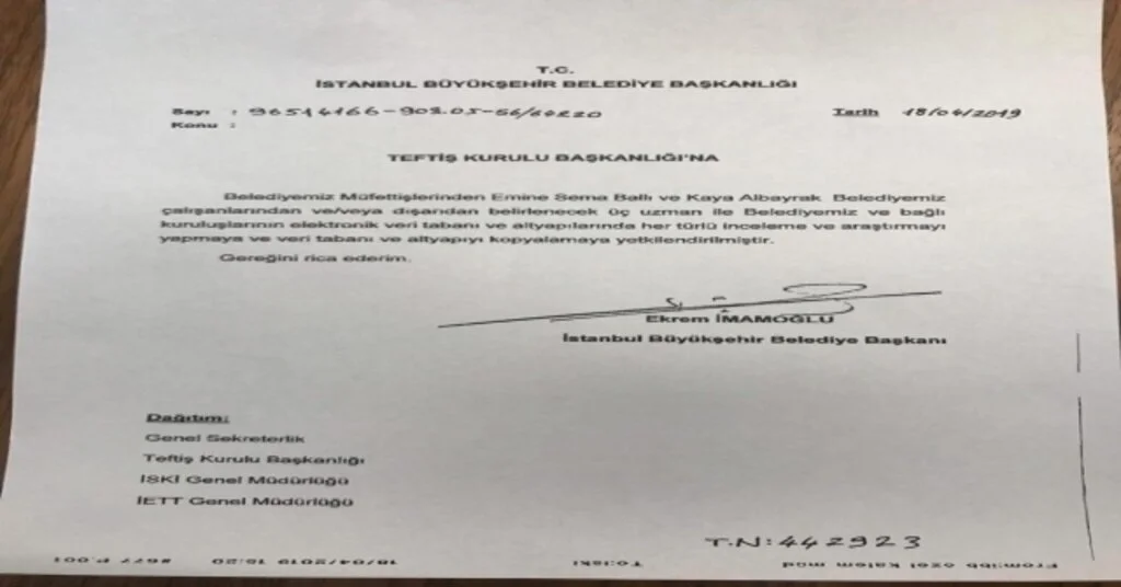 Ekrem İmamoğludan ‘Veri Tabanı Kopyalama Yetkisi