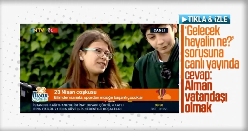 ‘Gelecek hayalin ne?’ sorusuna canlı yayında cevap: Alman vatandaşı olmak