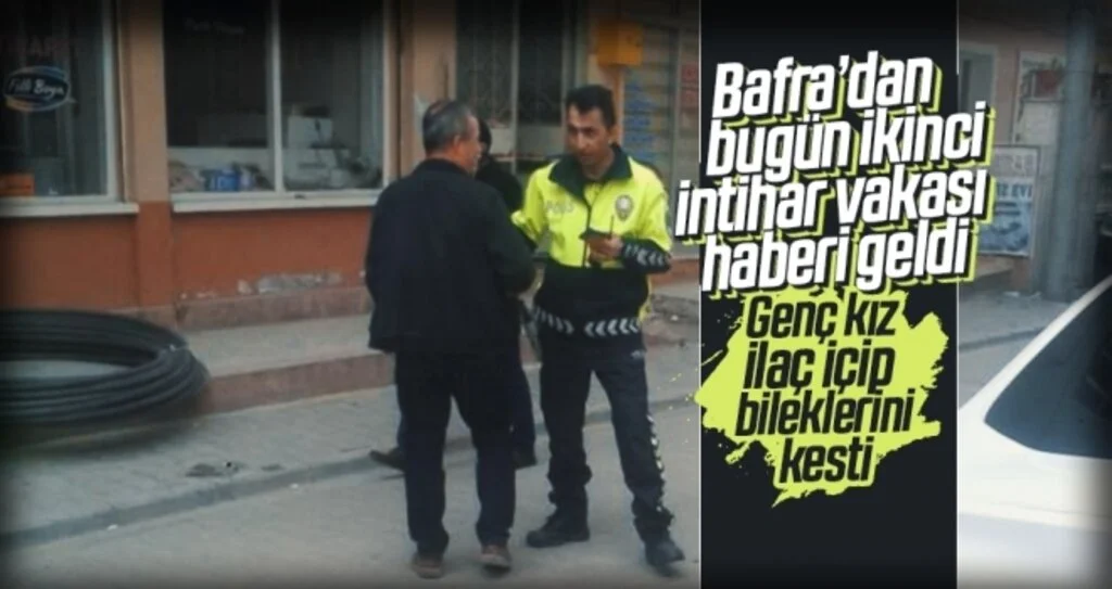 Genç kız ilaç içerek bileklerini kesti