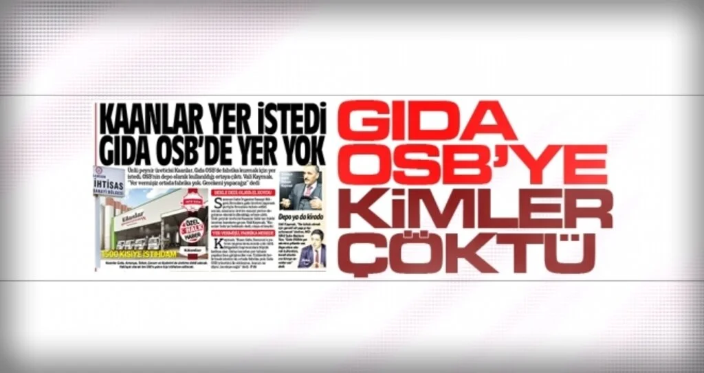 Gıda OSB'ye Kimler Çöktü