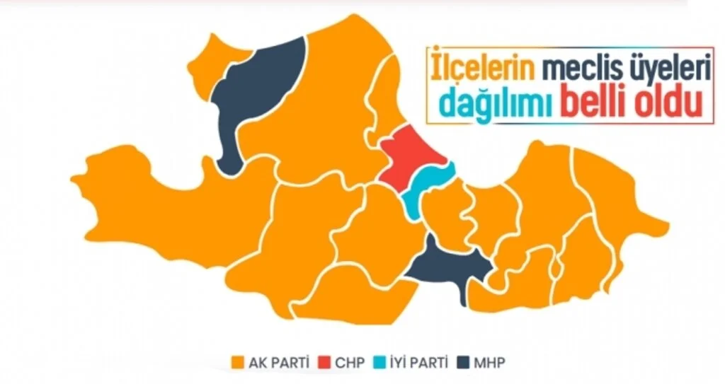 İlçelerin meclis üyeleri dağılımı belli oldu 