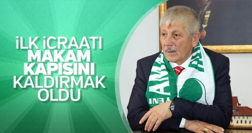 İlk icraatı makam kapısını kaldırmak oldu 