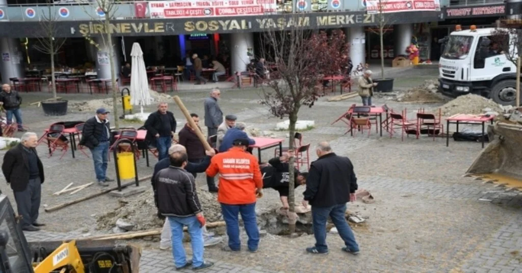 Karabük Belediyesinden Ağaçlandırma  Çalışması