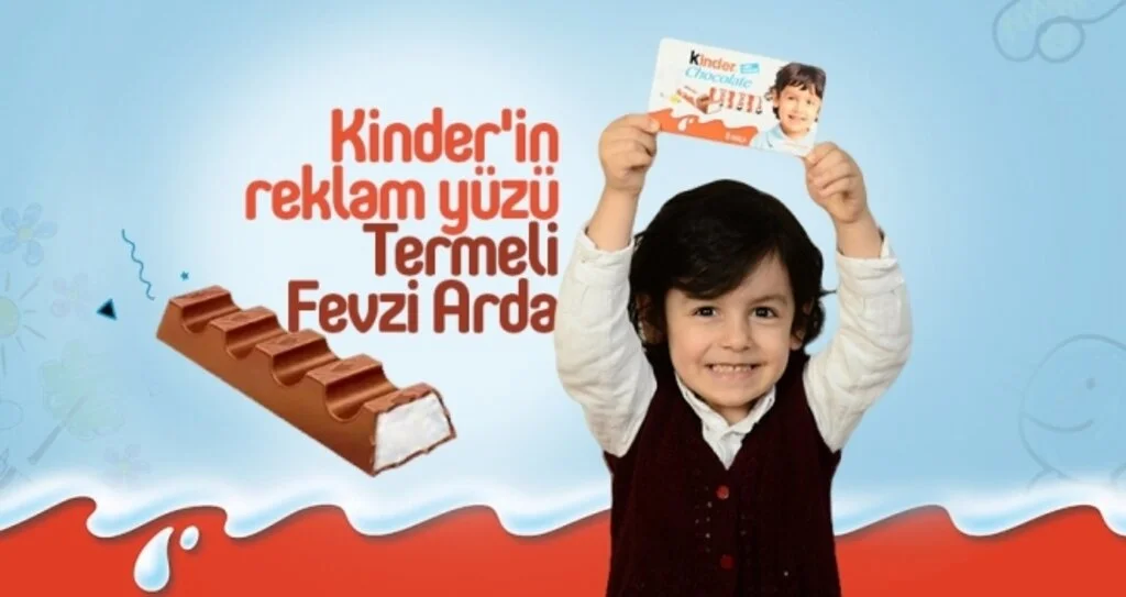 Kinder'in reklam yüzü Termeli Fevzi Arda