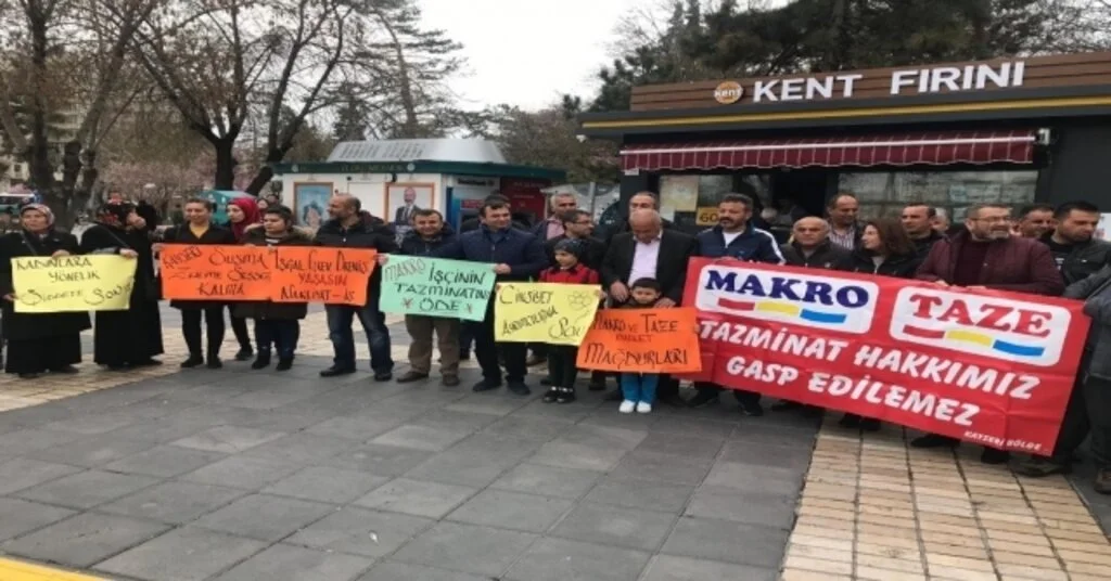 Makro Markette İşten Çıkarılan İşçiler Tazminatlarını İstedi
