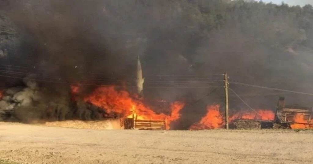 Manisada 5 Evde Yangın