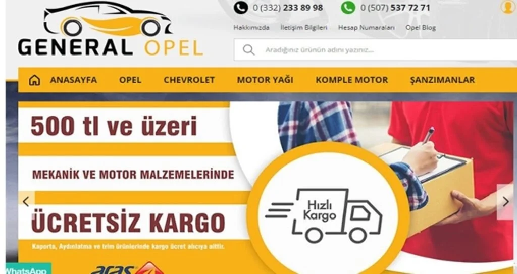Opel ve Chevrolet Yedek Parçaları Online Satışta