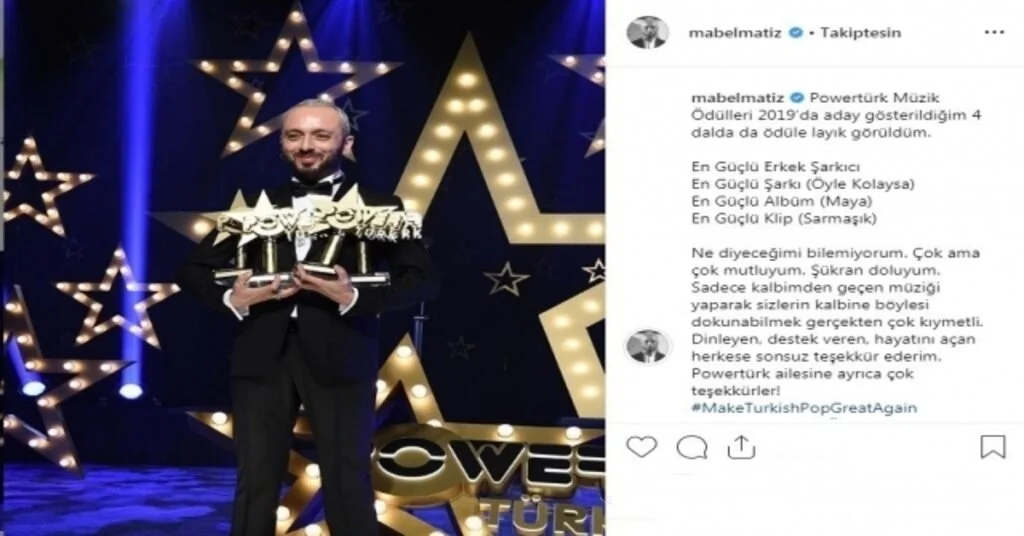 Powertürk Müzik Ödüllerine Mabel Matiz Damga Vurdu