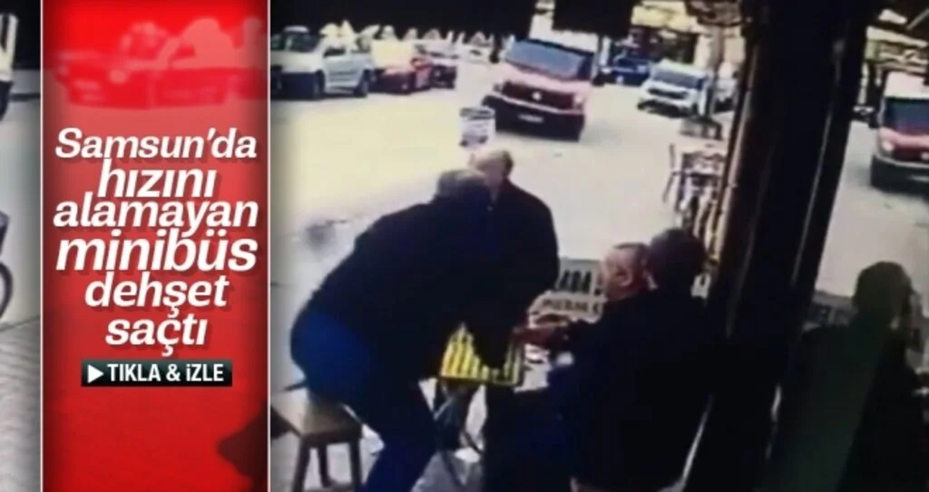 Samsun'da Hızını Alamayan Minibüs Dehşet Saçtı