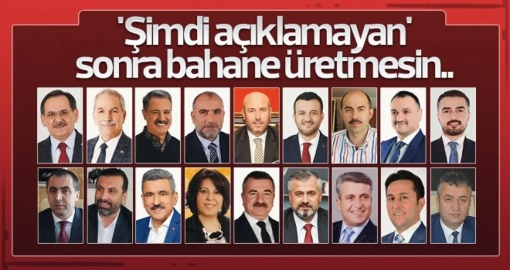 'Şimdi açıklamayan' sonra bahane üretmesin.. 