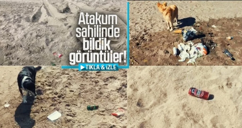 Atakum sahilinde bildik görüntüler!