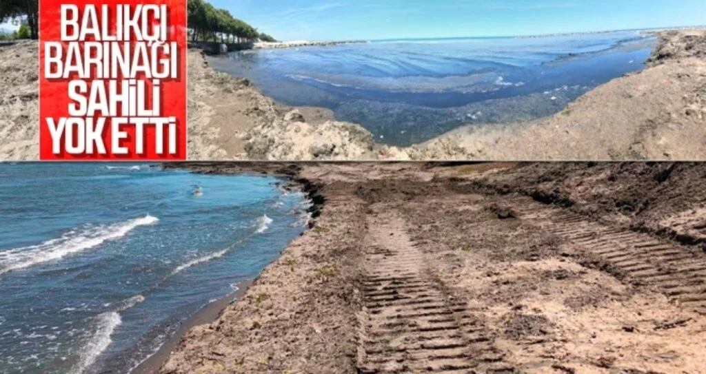 Balıkçı Barınağı sahili yok etti 