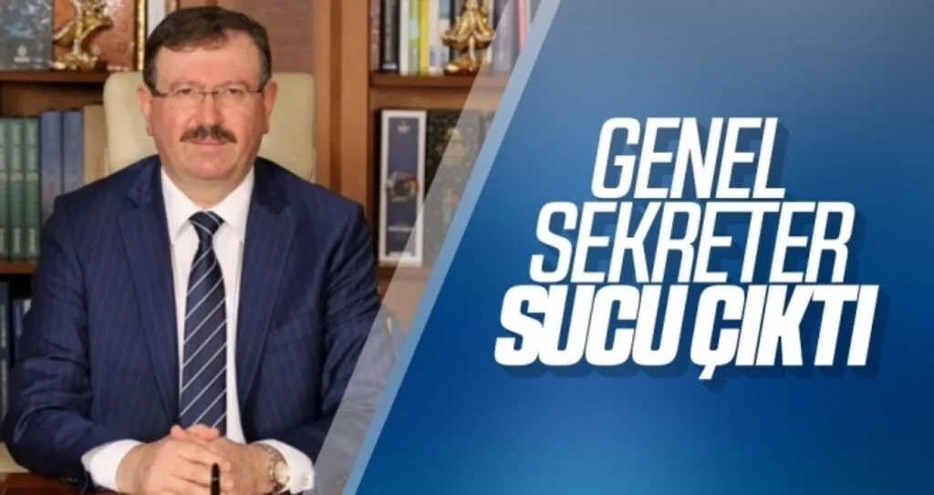 Genel sekreter sucu çıktı