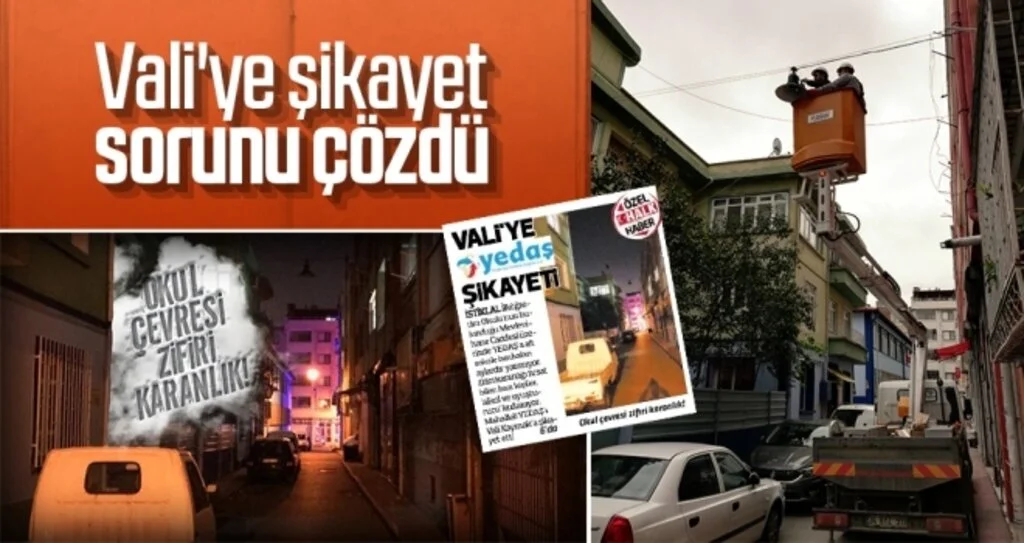 Haberimiz YEDAŞ'ı harekete geçirdi! Vali'ye şikayet sorunu çözdü