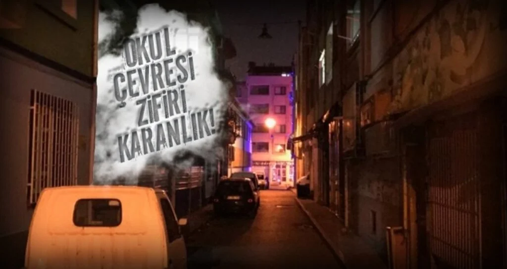 Okul çevresi zifiri karanlık!
