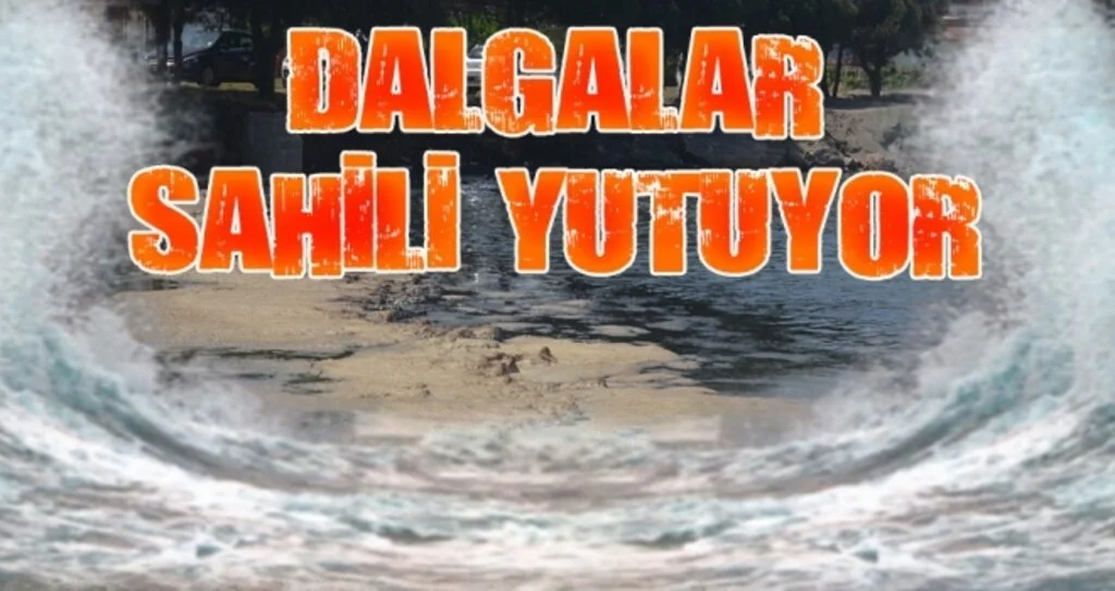 Atakum Çatalçam Sahilini Korkunç Dalgalar Yutuyor