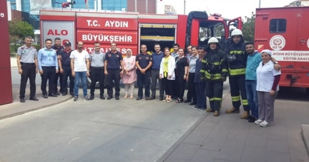 Aydın Kadın Doğum Hastanesinde Yangın Tatbikatı