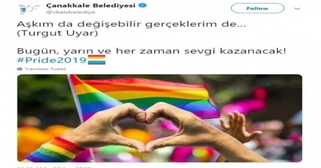 Çanakkale Belediyesinin Lgbtı+ Paylaşımına Tepki Yağdı