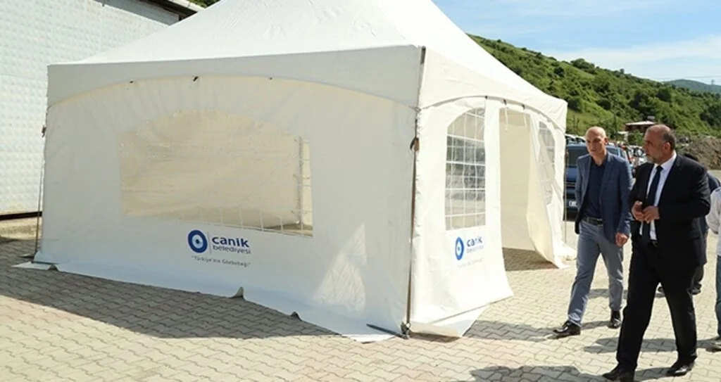 Canik Belediyesi'nden Taziye Çadırı Uygulaması