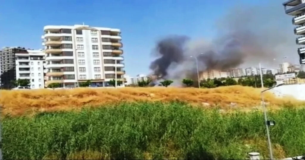 Şanlıurfada Anız Yangını Korkuttu