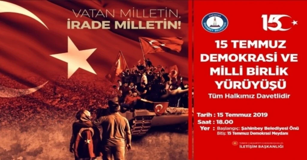 15 Temmuz Şahinbeyde Yaşatılıyor