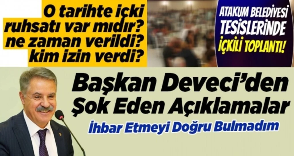 Atakum Belediyesi Tesislerinde İçkili Toplantı ile Alakalı Başkan Deveci'den Açıklama
