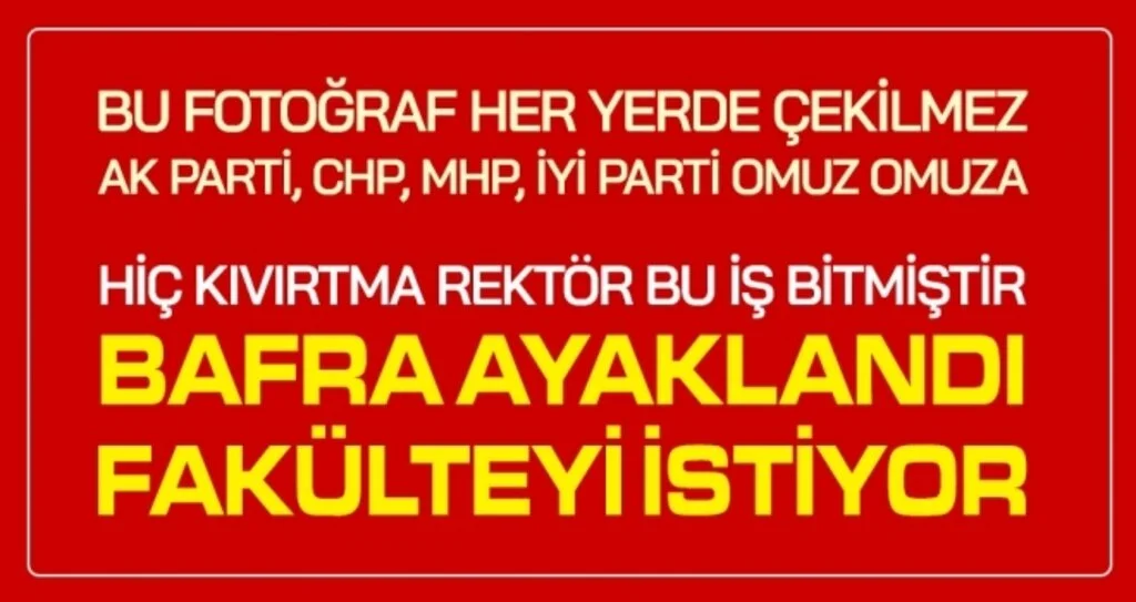 Bafra Ayaklandı, Fakülteyi İstiyor