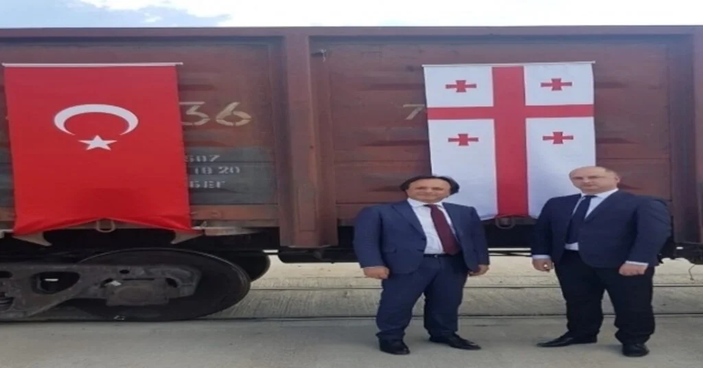 Bakü-Tiflis-Kars Demiryoluyla Türkiyeden Gürcistana Kargo Taşımacılığı Başladı
