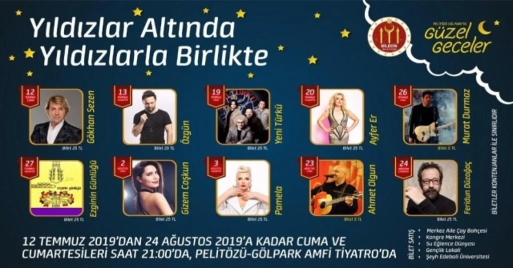 Bilecik Belediyesinden ‘Yıldızlar Altında Yıldızlarla Birlikte