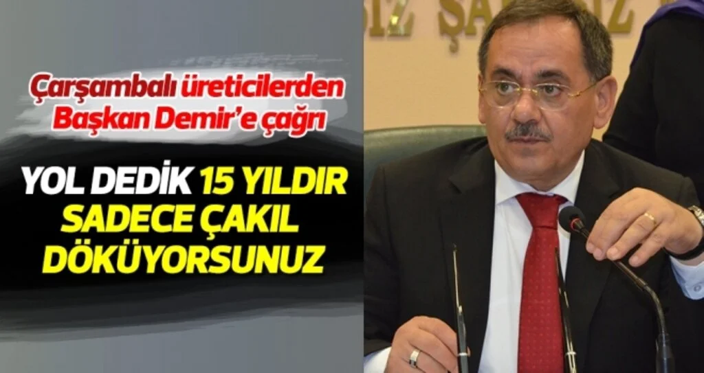 Çarşambalı üreticilerden  Başkan Demir’e çağrı