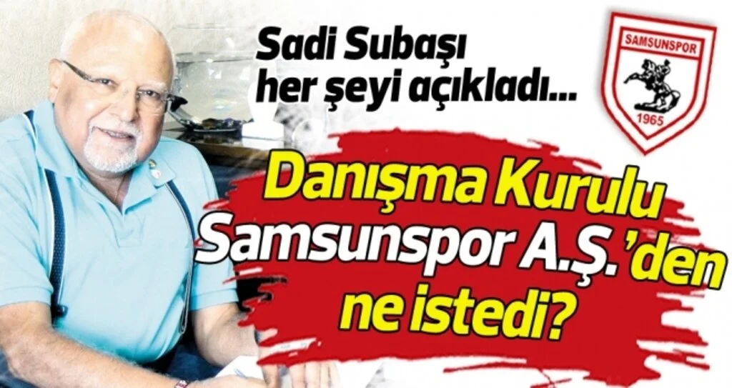 Danışma Kurulu'nun Samsunspor A.Ş.'den "Kesinlikle" üzerinde durulması gerektiğini belirten 13 madde