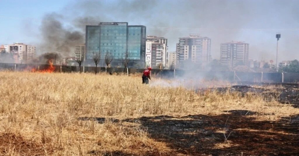 Diyarbakırda Anız Yangınları Bitmiyor