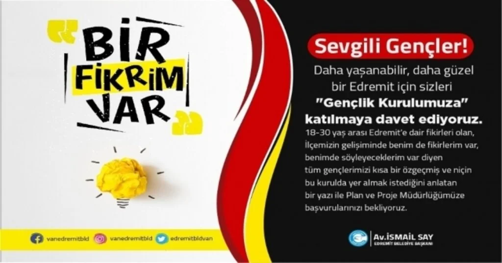 Edremit Belediyesinden ‘Gençlik Kurulu Atağı