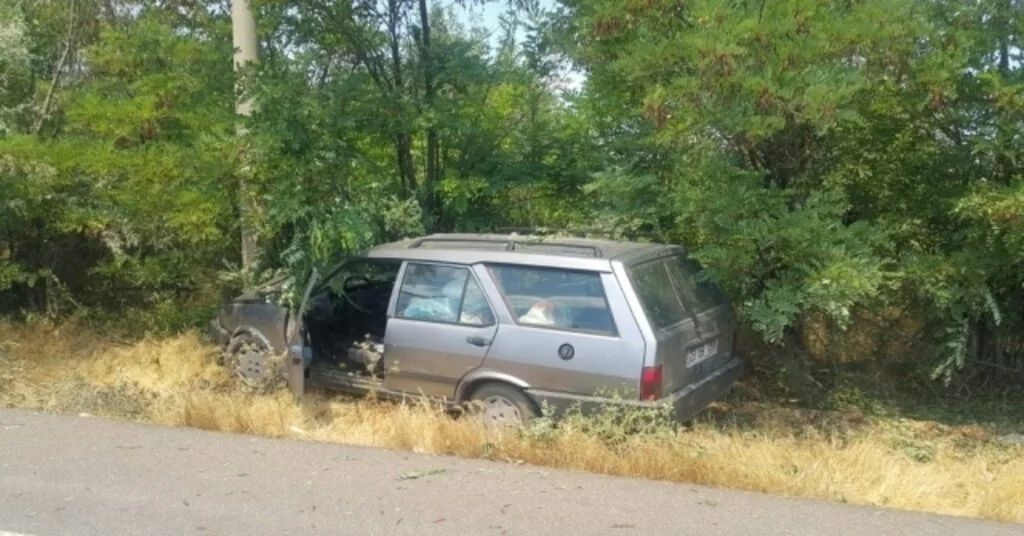 Elazığda  Otomobil Elektrik Direğine Çaptı: 2 Yaralı