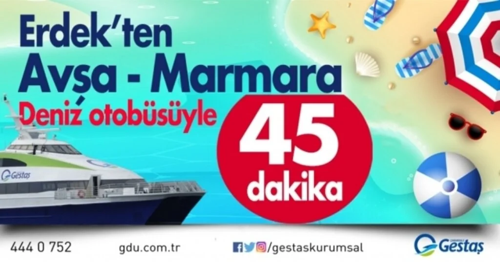 Gestaş Erdek-Avşa-Marmara Seferleri Başlıyor
