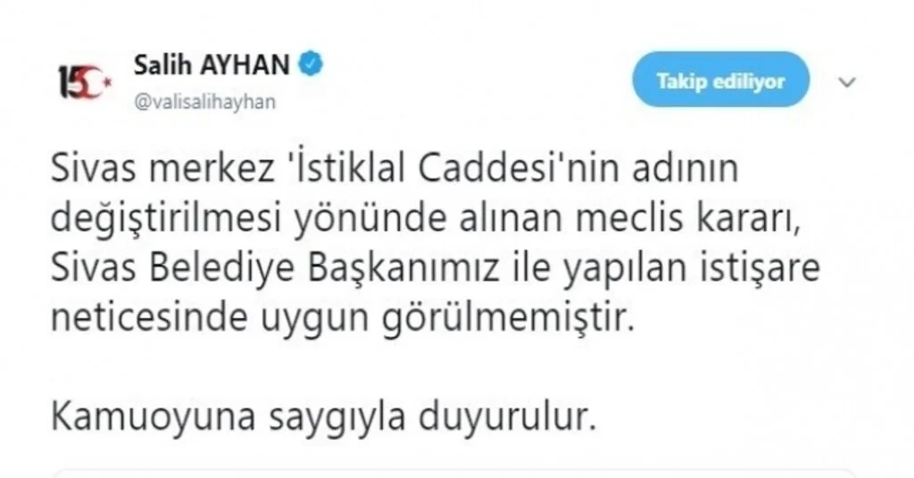 İsim Tartışmasına Vali Noktayı Koydu