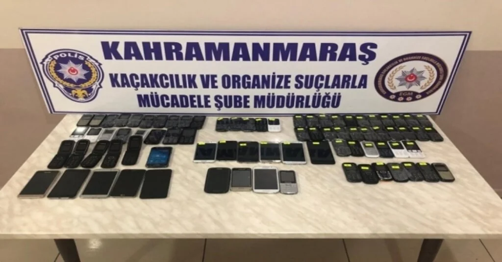 Kahramanmaraşta Kaçak Cep Telefonu Operasyonu
