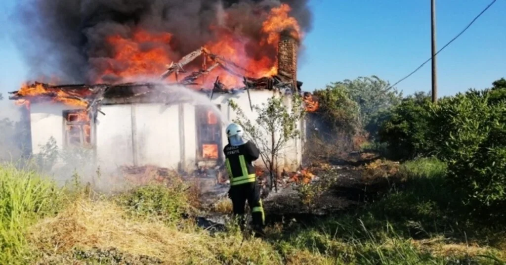 Köyceğizde Ev Yangını