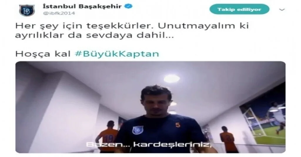 Medipol Başakşehirden Emre Belözoğluna Veda Klibi