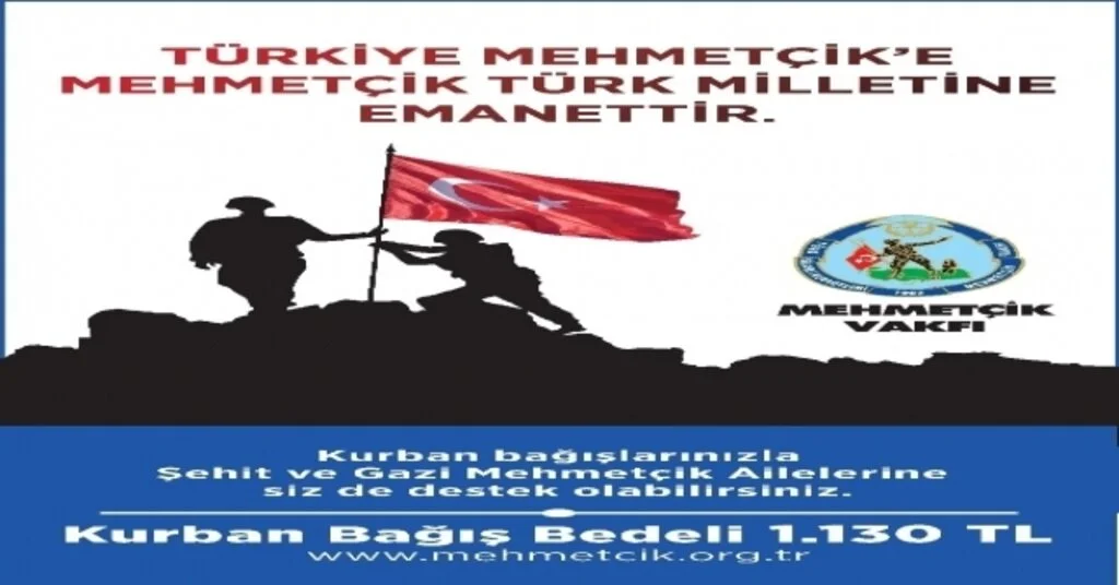 Mehmetçik Vakfından Kurban Bağışı Duyurusu