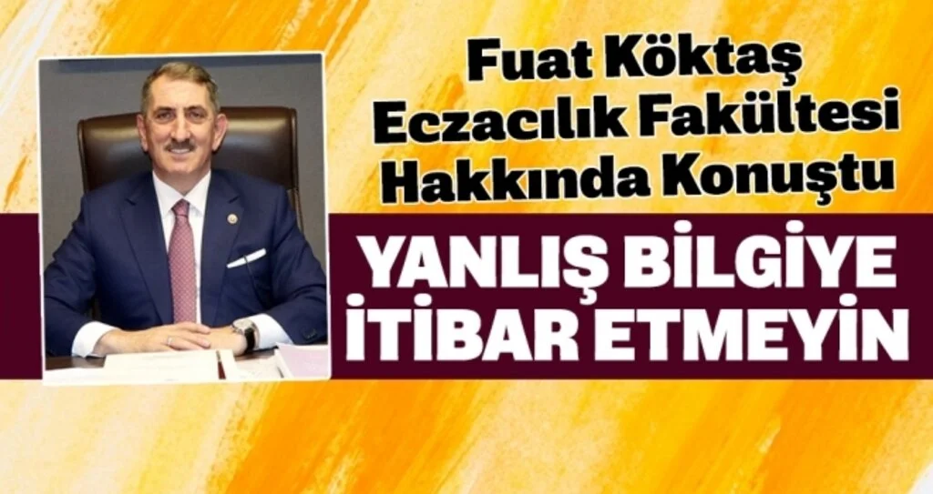Milletvekili Köktaş: Biz kararlıyız Eczacılık Bafra'da